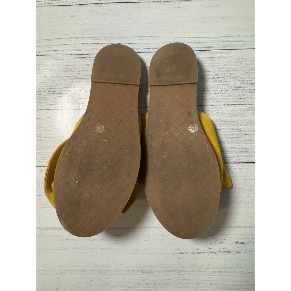 Antonio Melani Sandals Size  7 Yellow Leather Twist Boho - Picture 5 of 7